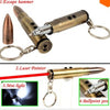 Multifunction Bullet Shape Keychain Laser Ballpoint pen Survival EDC Hiking